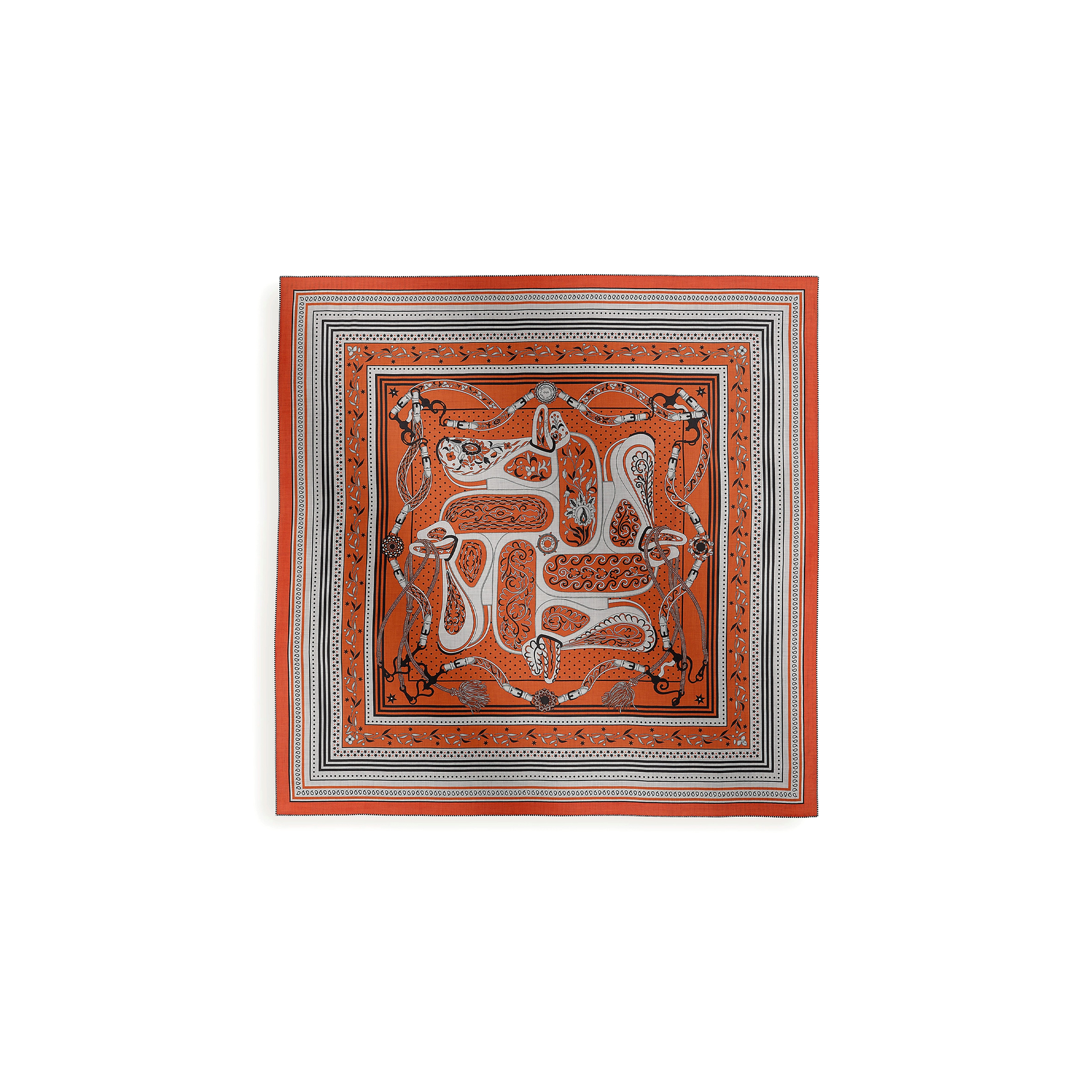 HERMÈS FESTIVAL DES AMAZONES BANDANA SHAWL 140 H244217S 05 (137*136cm)